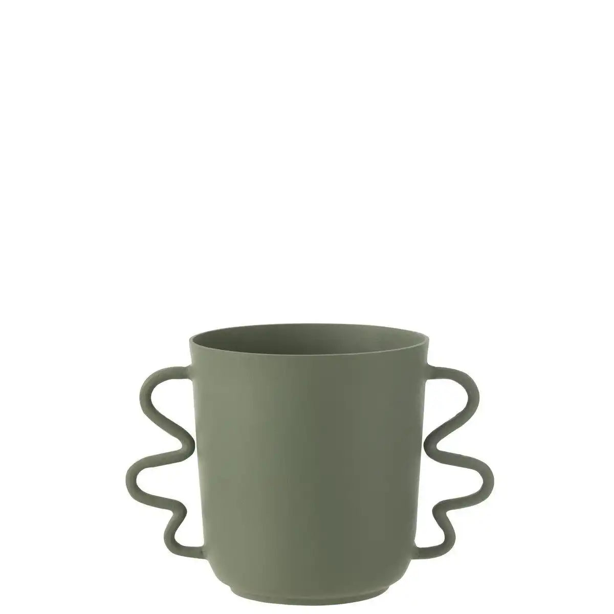 J-Line Vase Julien - Aluminium - Grün - HomeDesign Knaus