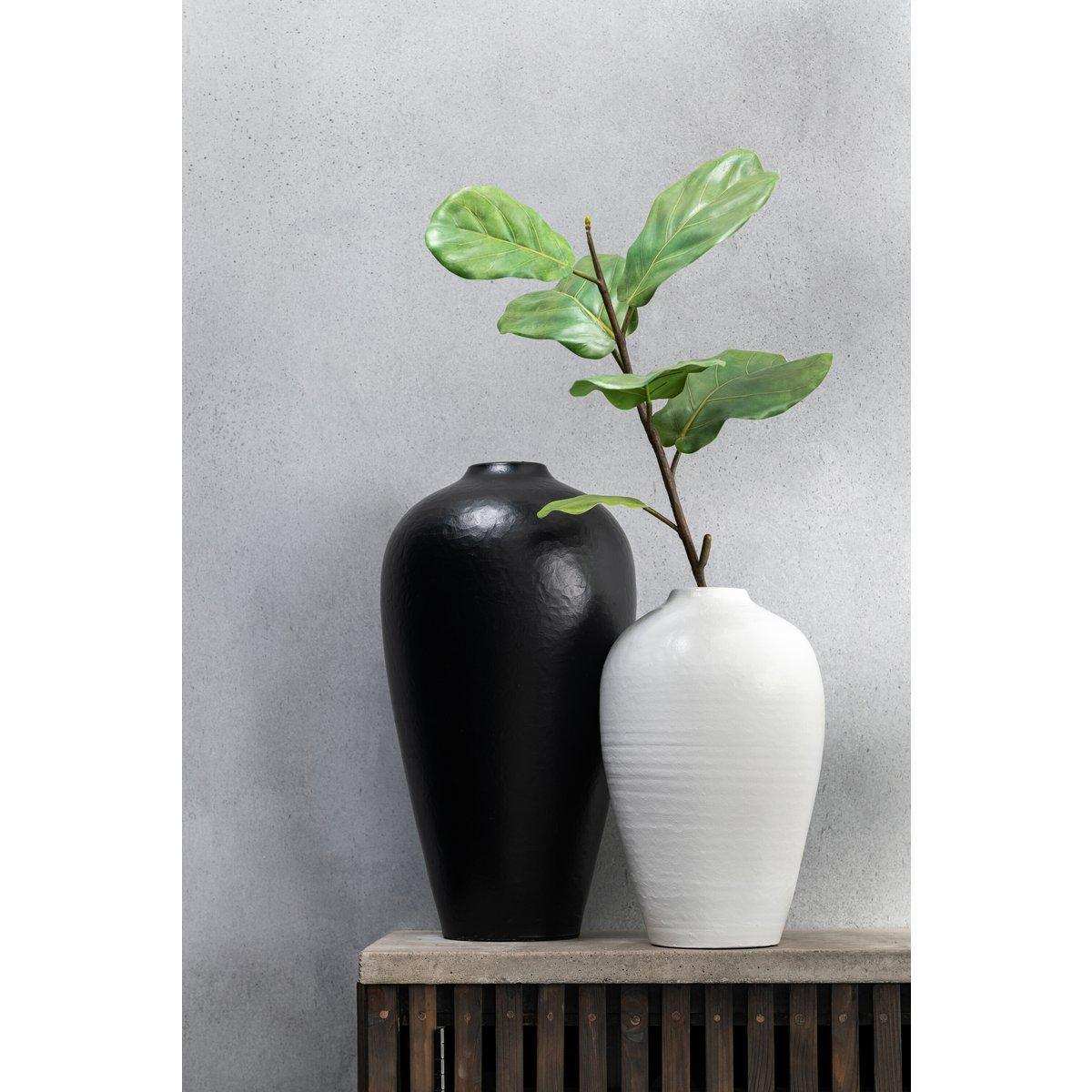 J-Line Vase - Keramik - Weiß - klein - 35,00 cm hoch - HomeDesign Knaus