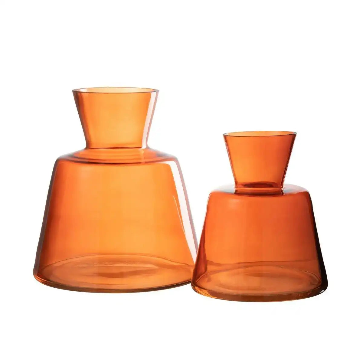 J-Line Vase Konisches Glas Orange Groß - HomeDesign Knaus