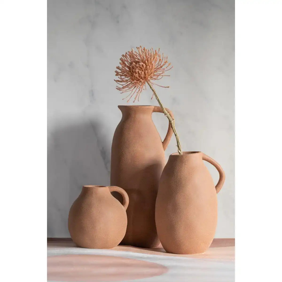 J-Line Vase Krug – Keramik – Braun – mittelgroß - HomeDesign Knaus