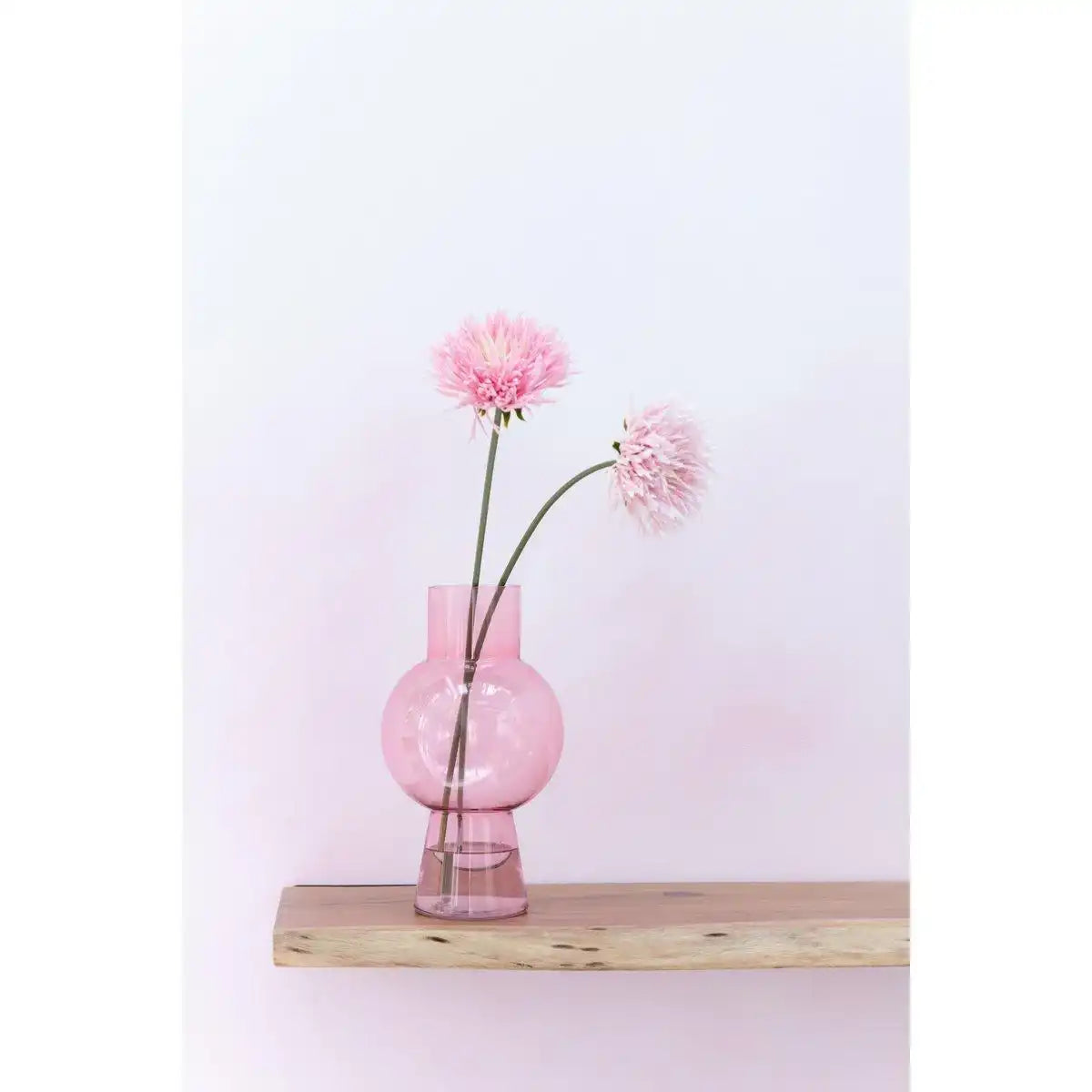 J-Line Vase Kugelglas Hellrosa Medium - HomeDesign Knaus