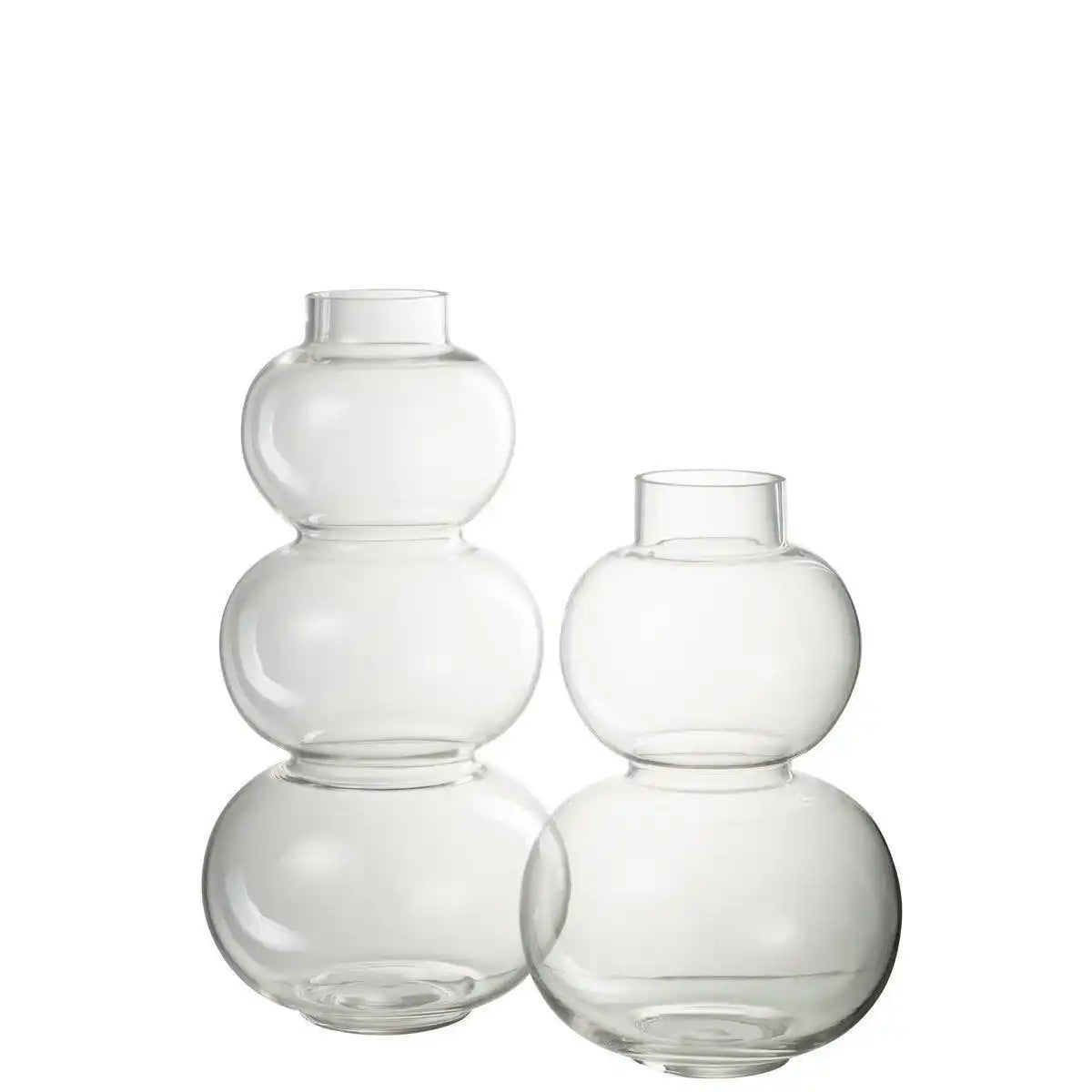 J-Line Vase Kugelglas Transparent Groß - 36,00 cm hoch - HomeDesign Knaus