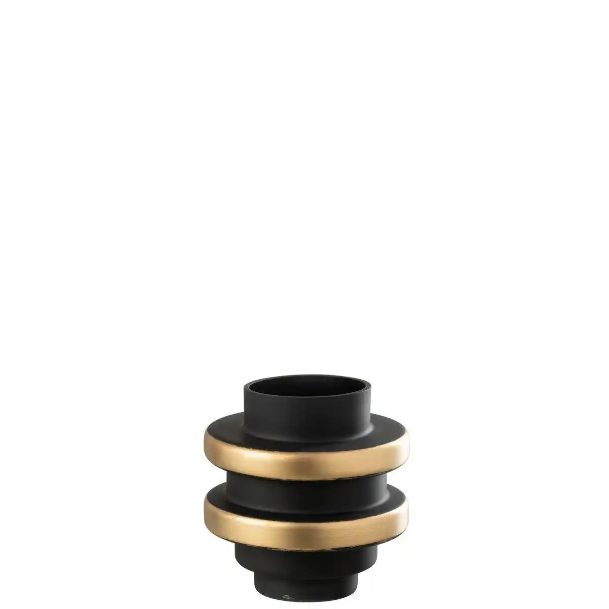 J-Line Vase Kyle Glas Schwarz/Gold Klein - HomeDesign Knaus