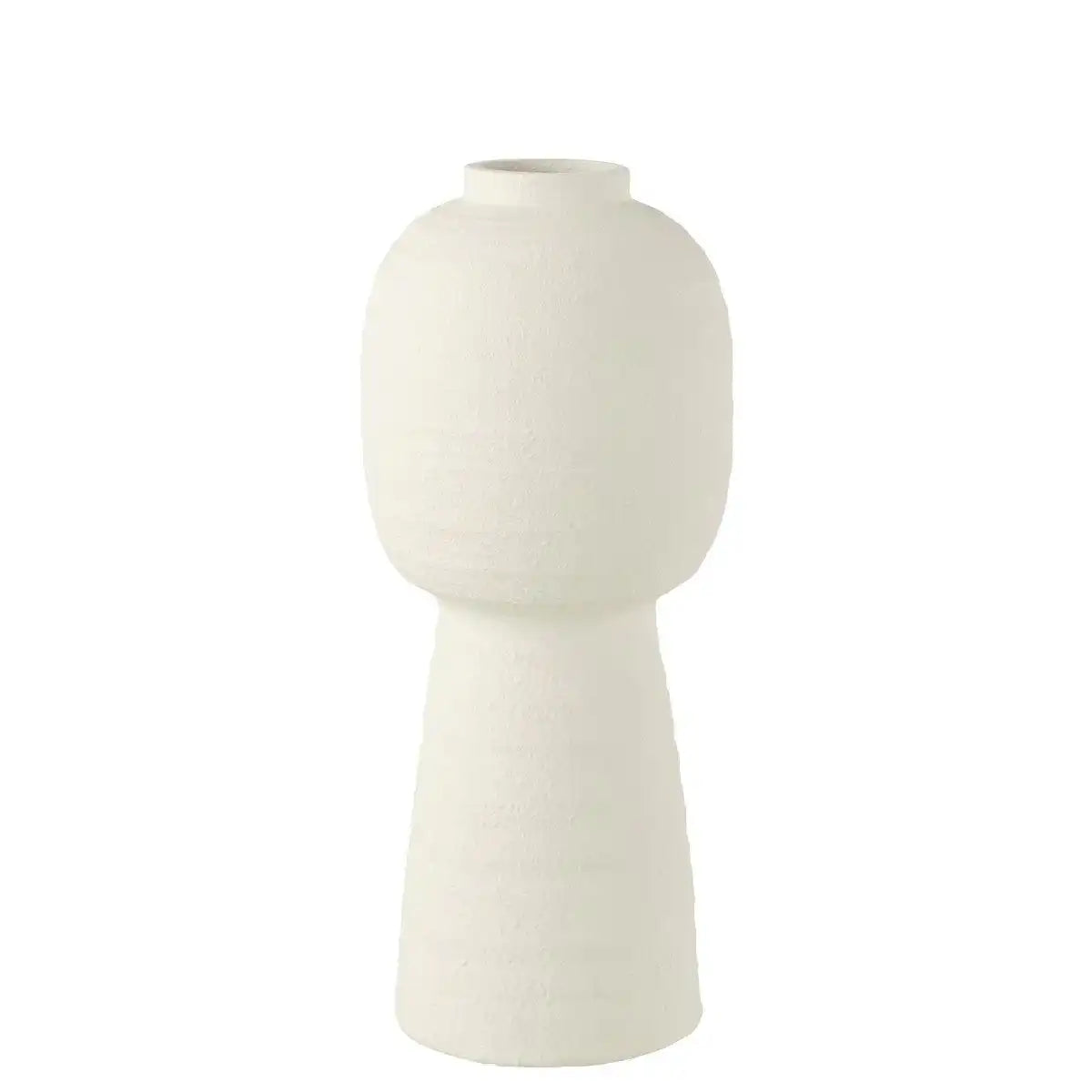 J-Line Vase Lantern Clay - Keramik - Weiß - Groß - HomeDesign Knaus