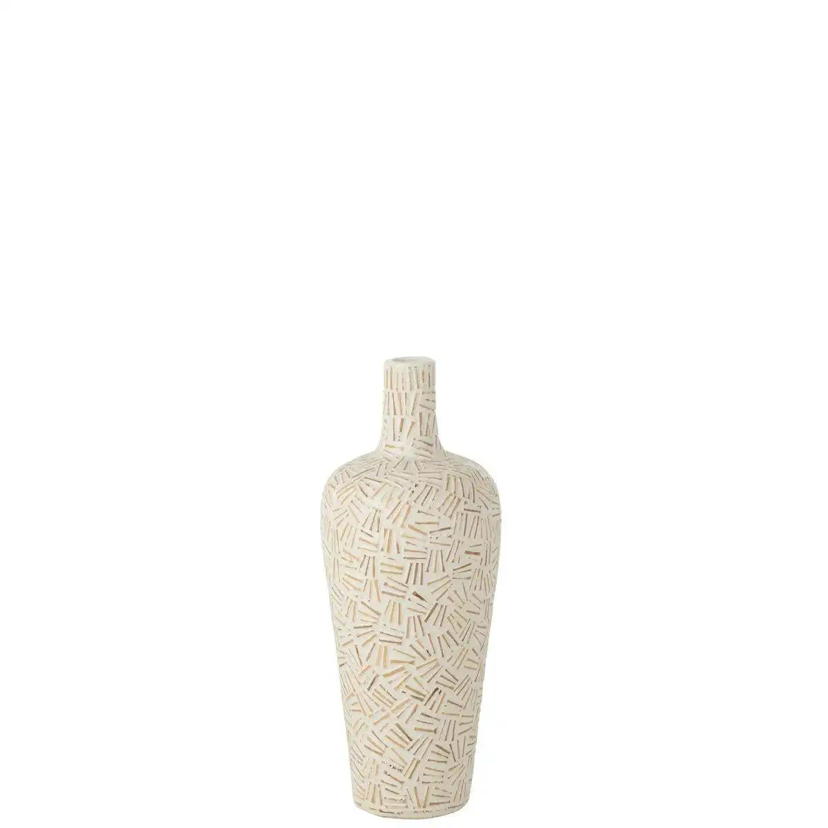 J-Line Vase Lauwra Zement Weiß Klein - HomeDesign Knaus