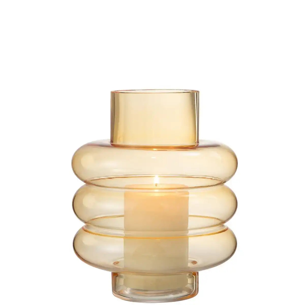 J-Line Vase Lima – Glas – Weiß – groß – 22,5 cm - HomeDesign Knaus