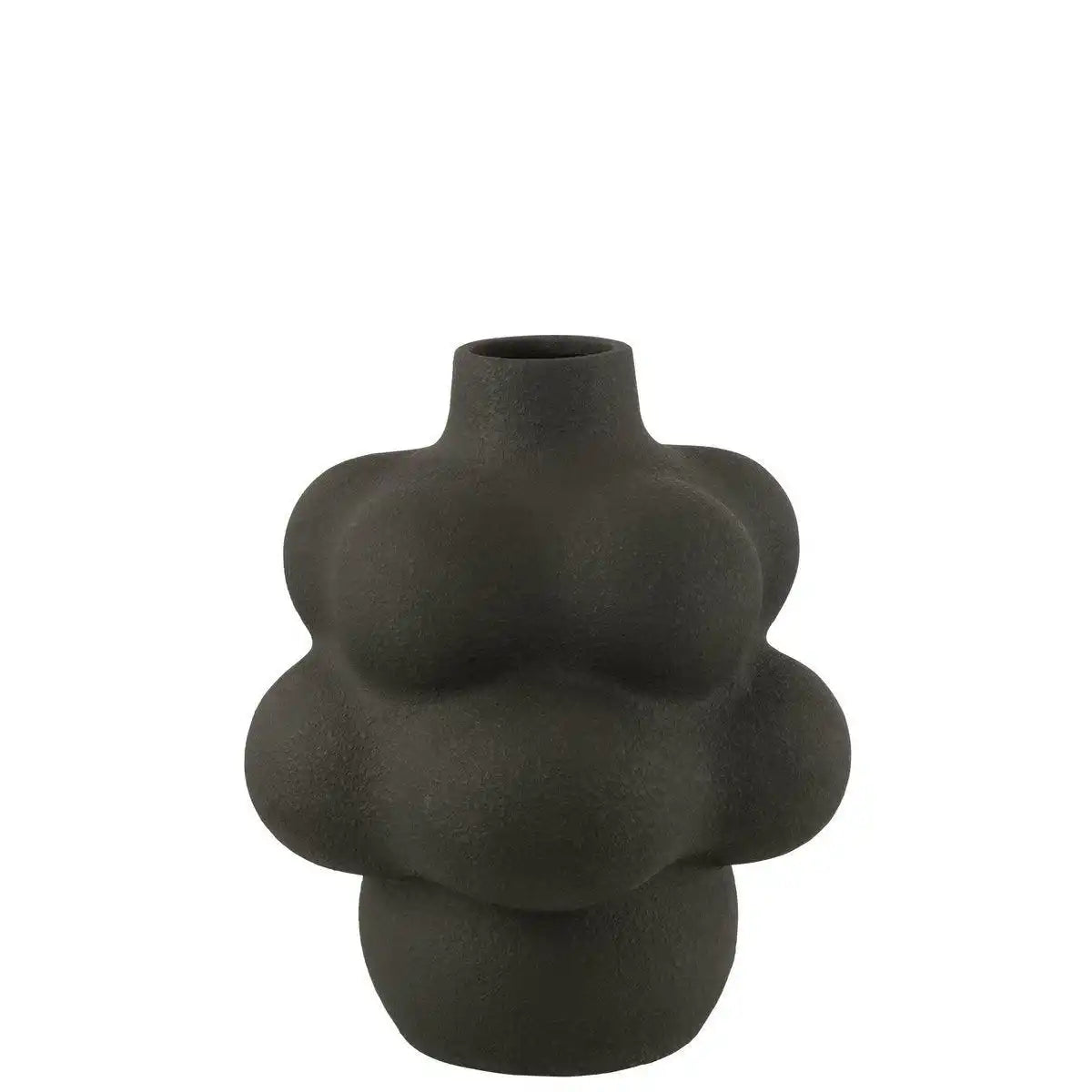 J-Line Vase Lio Klei - Keramik - Schwarz - Groß - HomeDesign Knaus
