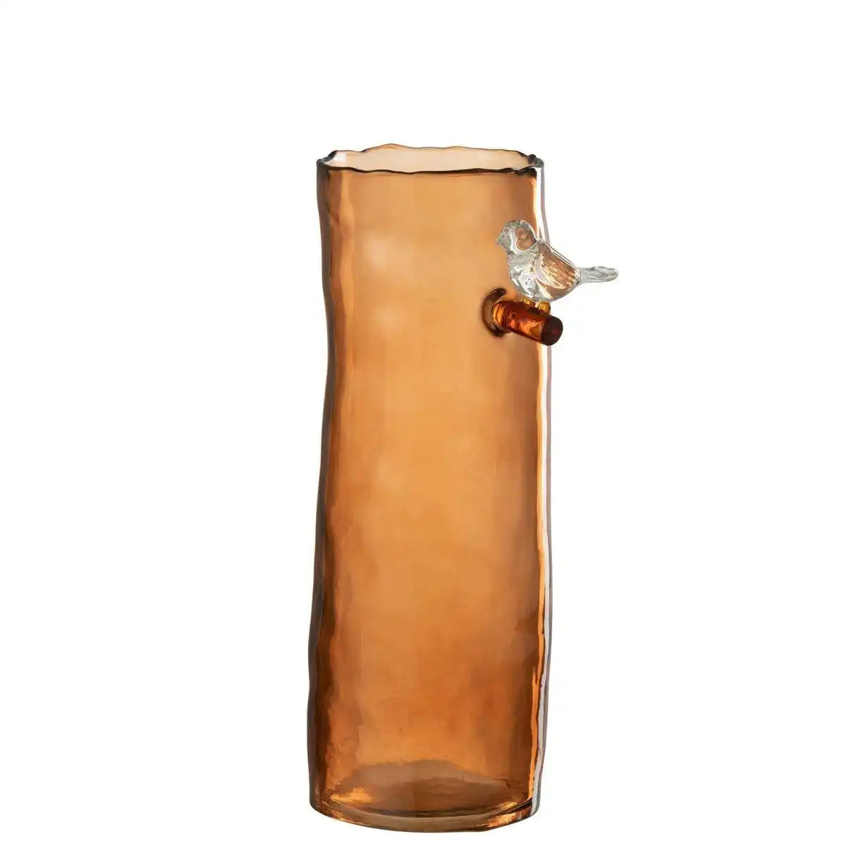 J-Line Vase Long Bird Glas Orange Klein - HomeDesign Knaus
