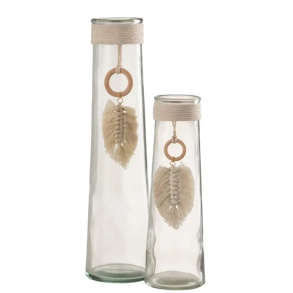J-Line Vase Long Plume - Glas - transparent - groß - HomeDesign Knaus