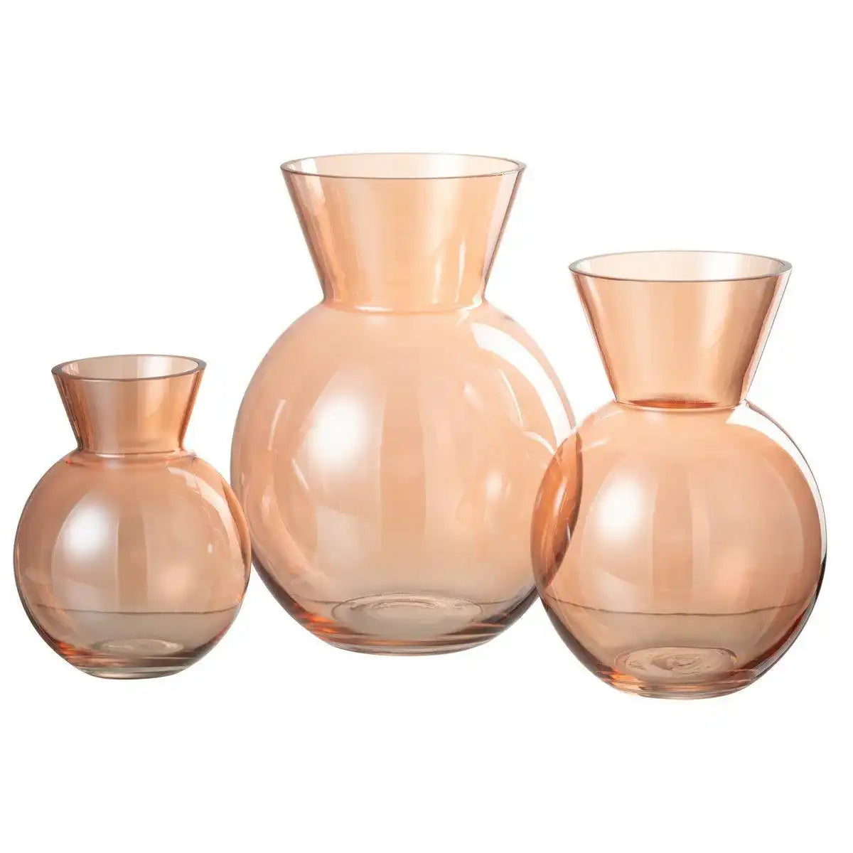 J-Line Vase Lucy – Glas – Orange – groß - HomeDesign Knaus