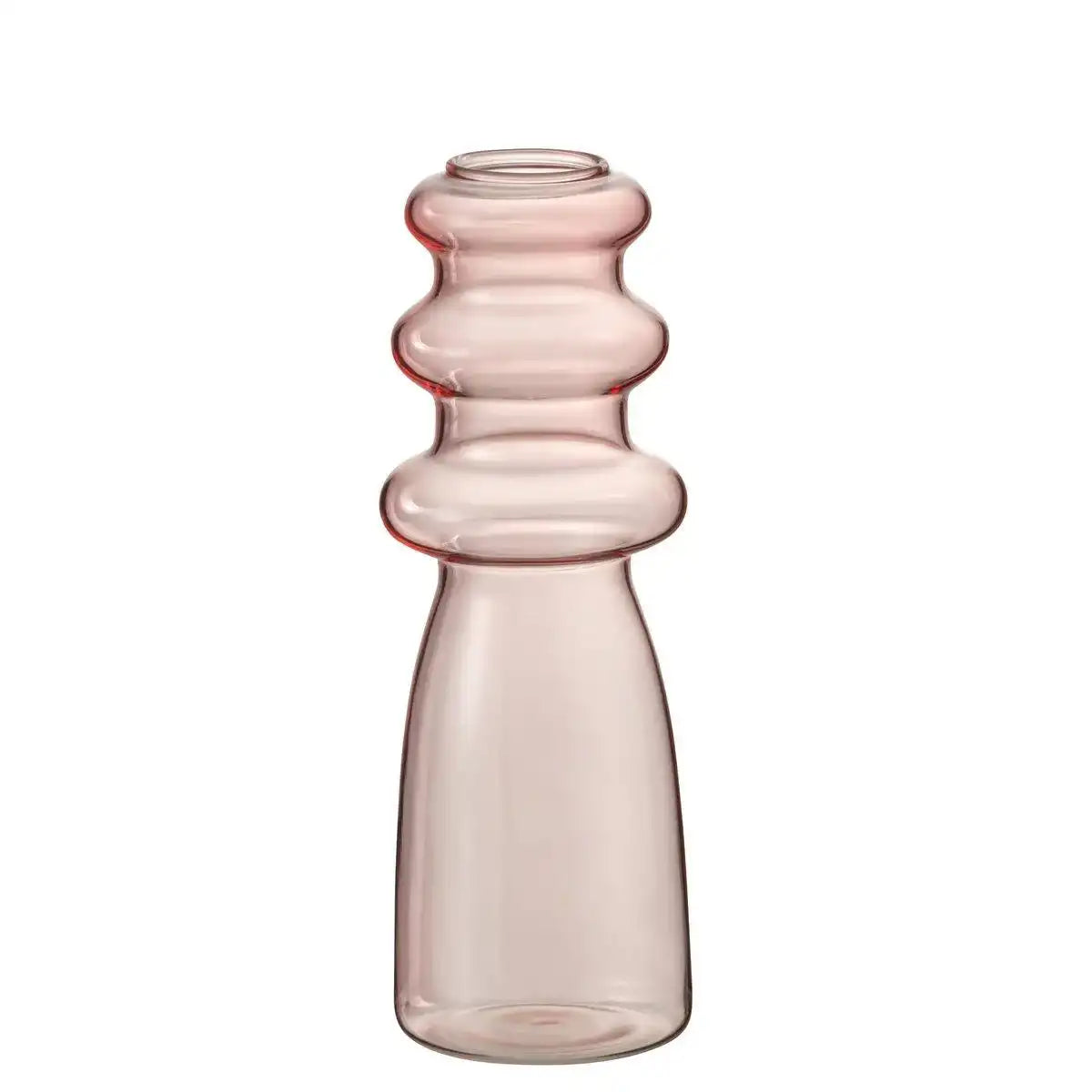 J-Line Vase Luna – Glas – Rosa – groß - HomeDesign Knaus