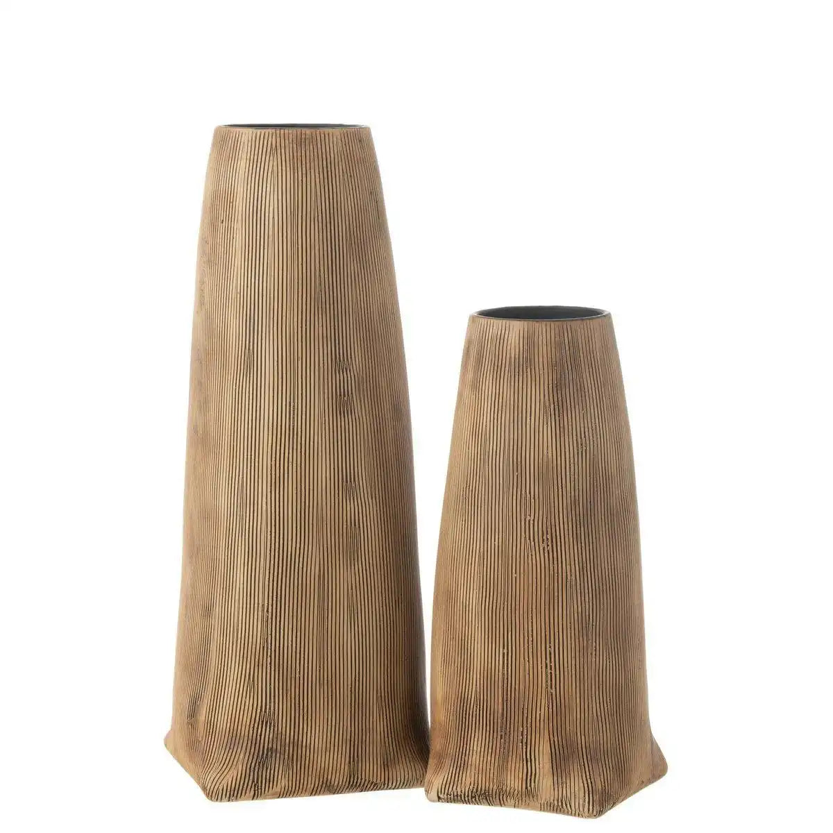 J-Line Vase Maria Lang - Keramik - Braun - Groß - HomeDesign Knaus
