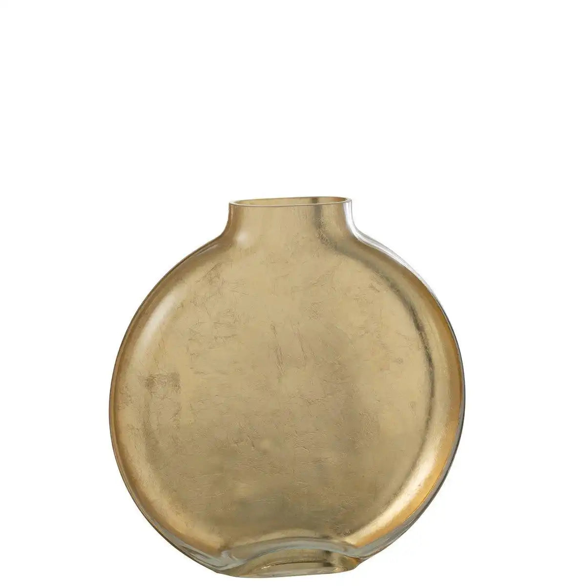 J-Line Vase Miki - Glas - transparent/gold - groß - HomeDesign Knaus