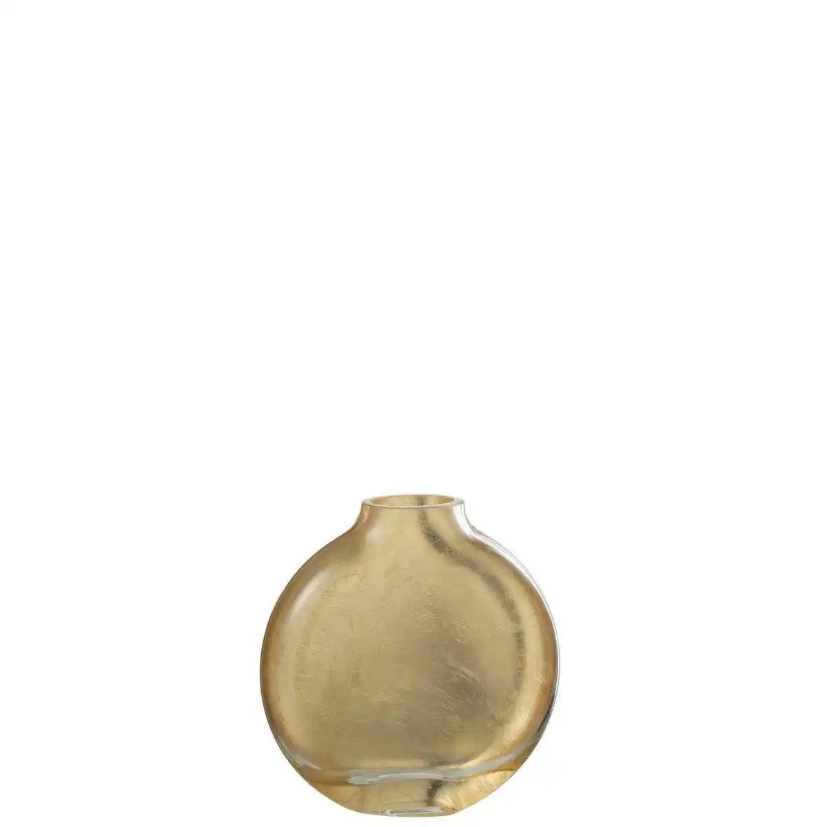 J-Line Vase Miki - Glas - transparent/gold - klein - HomeDesign Knaus