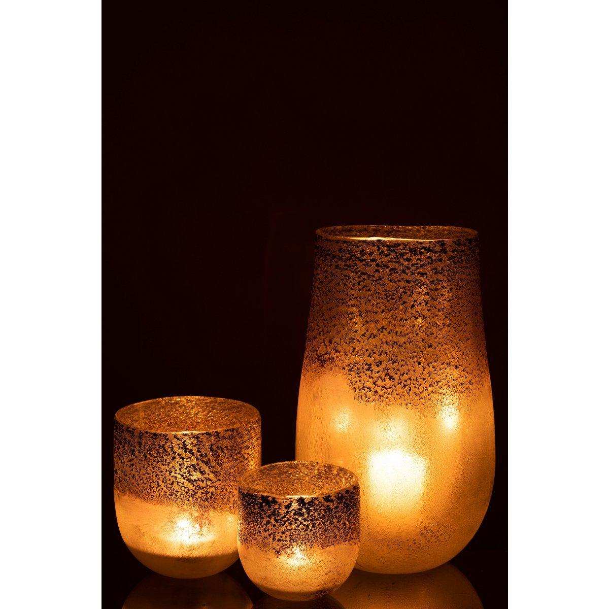 J-Line Vase Milano - Glas - Grau/Rosa - 31,00 cm hoch - HomeDesign Knaus