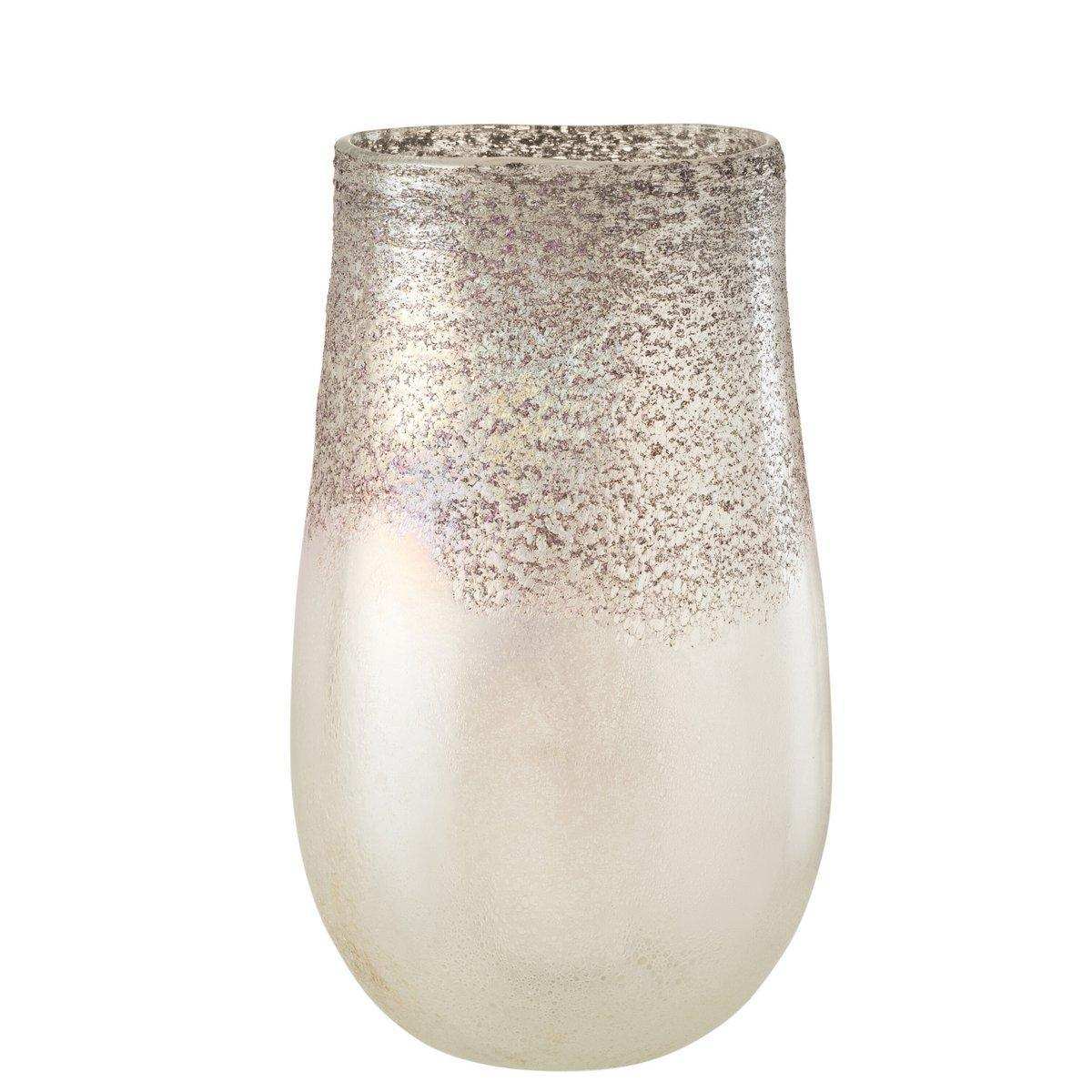 J-Line Vase Milano - Glas - Grau/Rosa - 31,00 cm hoch - HomeDesign Knaus