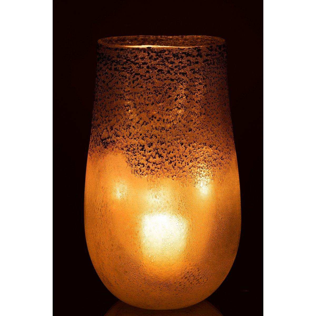 J-Line Vase Milano - Glas - Grau/Rosa - 31,00 cm hoch - HomeDesign Knaus