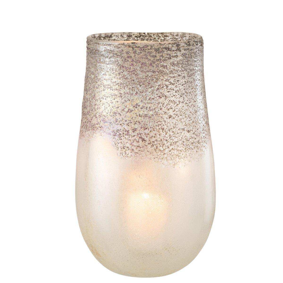 J-Line Vase Milano - Glas - Grau/Rosa - 31,00 cm hoch - HomeDesign Knaus