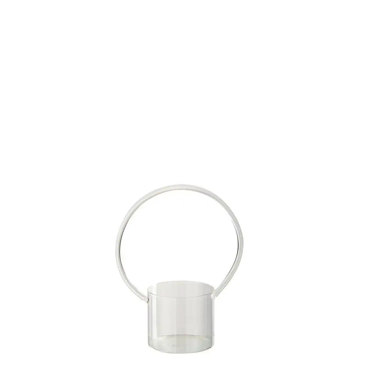 J-Line Vase mit Henkel Glas Transparent - 22,00 cm hoch - HomeDesign Knaus