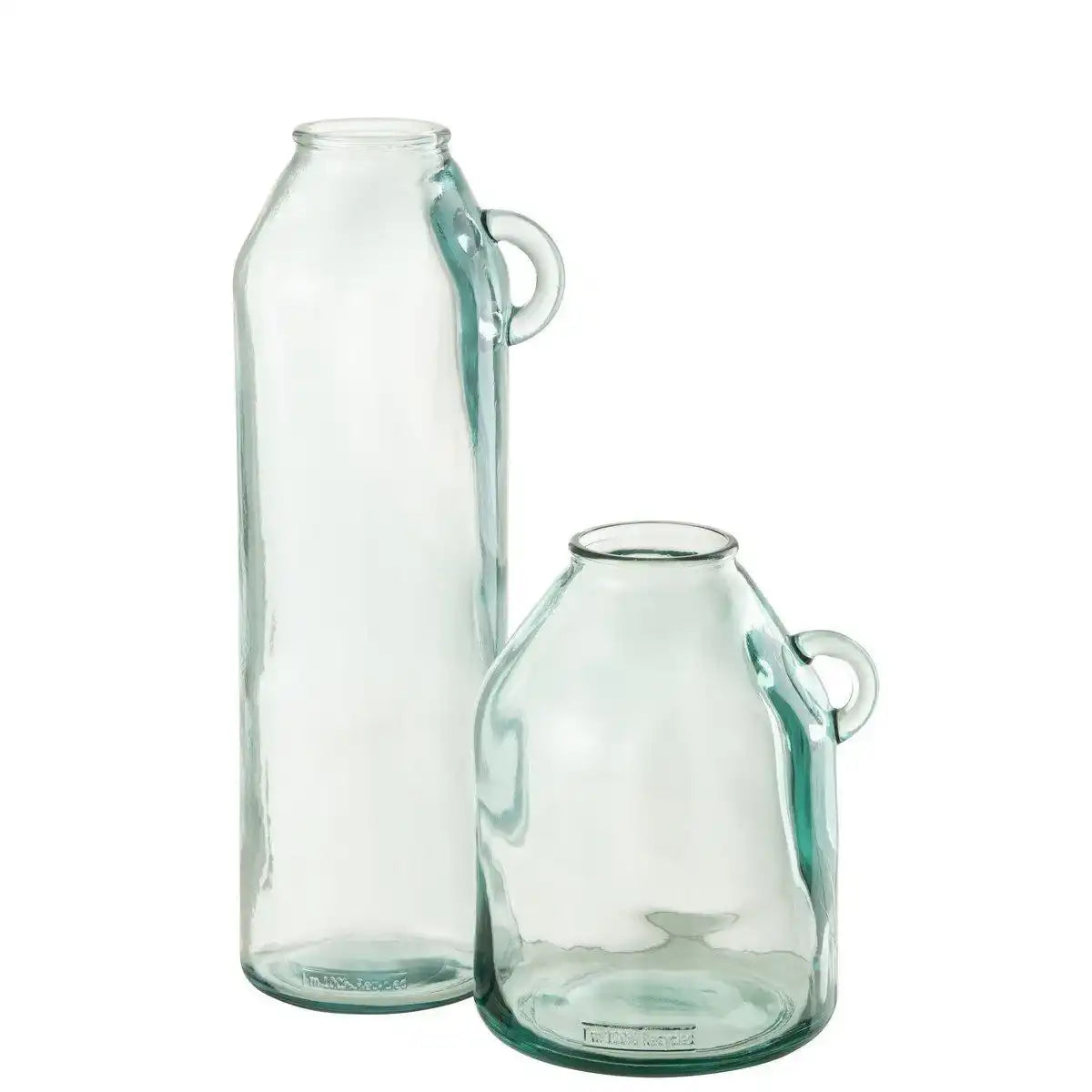 J-Line Vase mit Henkelzylinder – recyceltes Glas – groß - HomeDesign Knaus