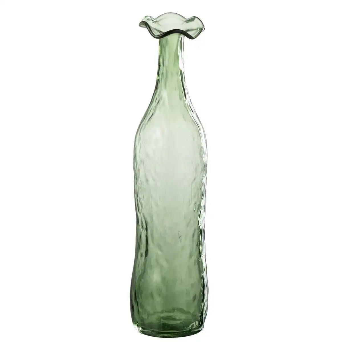 J-Line Vase mit Öffnung, Glas, Grün, groß - HomeDesign Knaus