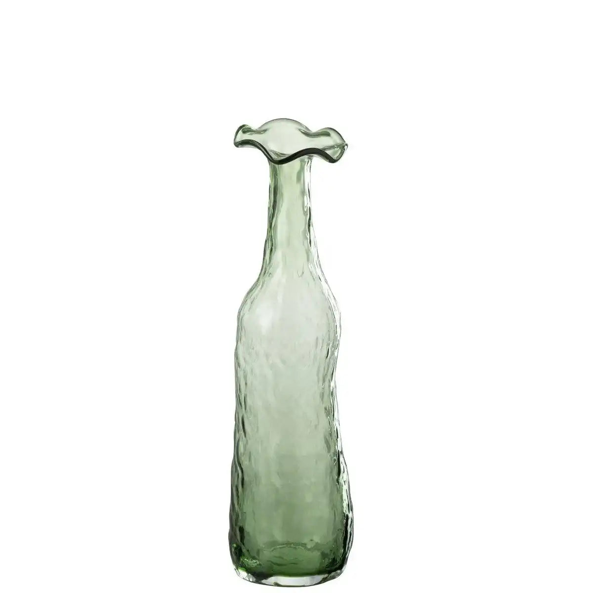 J-Line Vase mit Öffnung, Glas, Grün, mittelgroß - HomeDesign Knaus