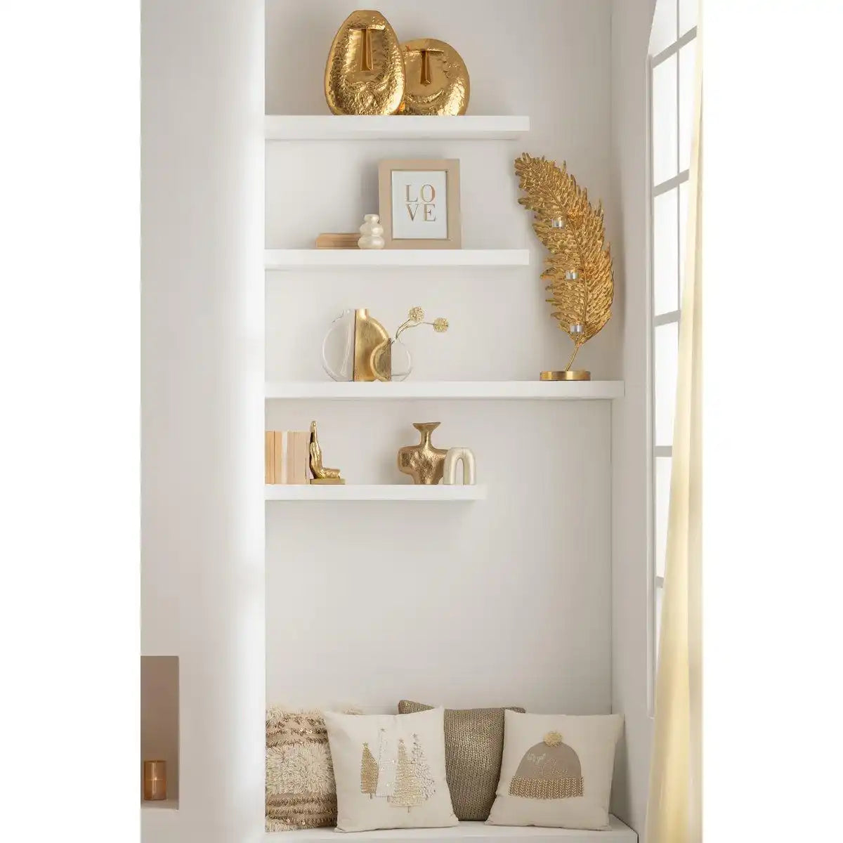 J-Line Vase Moderna Aluminium Gold - 21,00 cm hoch - HomeDesign Knaus