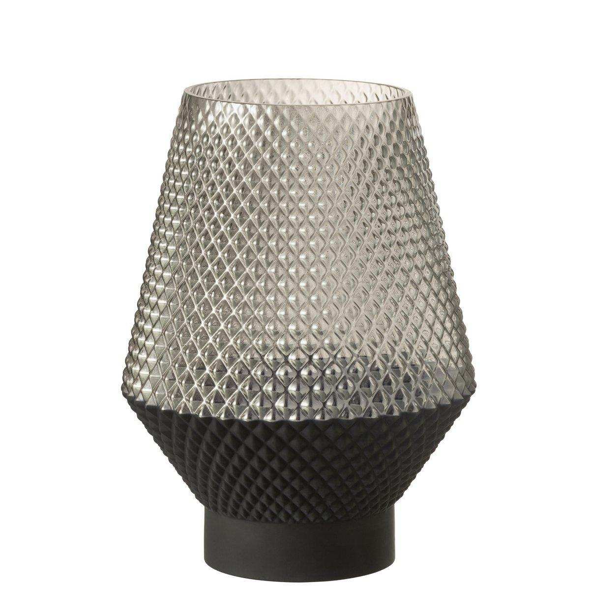 J-Line Vase Motiv - Glas - Grau - Groß - HomeDesign Knaus