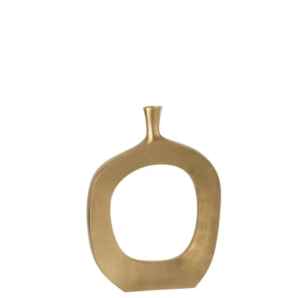 J-Line Vase Nina Aluminium Gold Klein – 54,50 cm hoch - HomeDesign Knaus