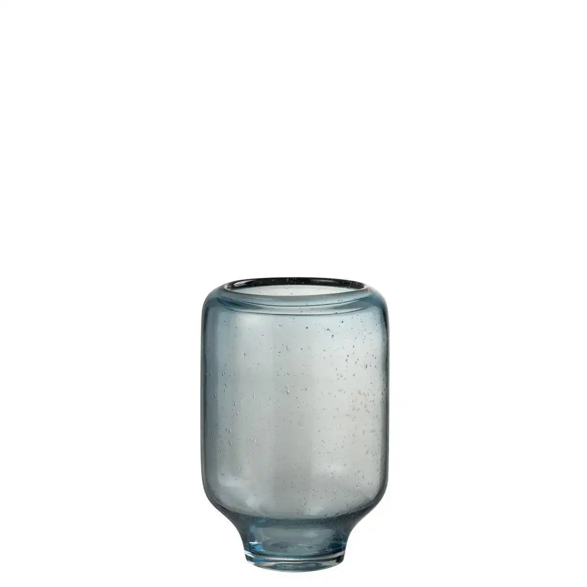 J-Line Vase Nora On Foot Rundes Glas Hellblau Klein - 27,00 cm hoch - HomeDesign Knaus