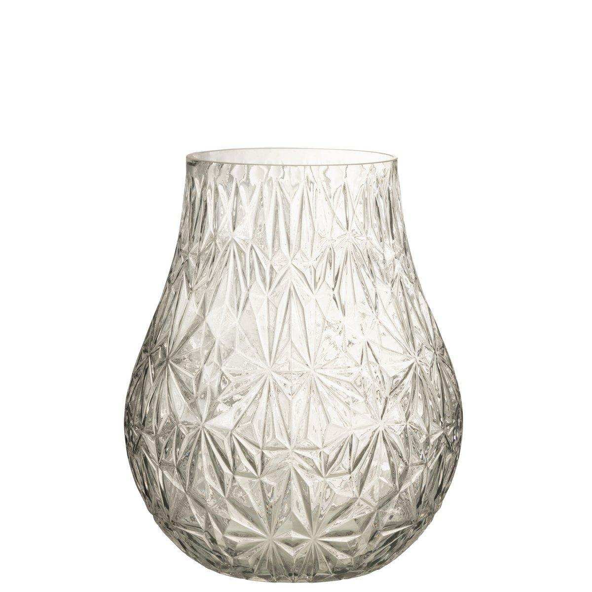 J-Line Vase Nox Cut - Glas - transparent - groß - HomeDesign Knaus