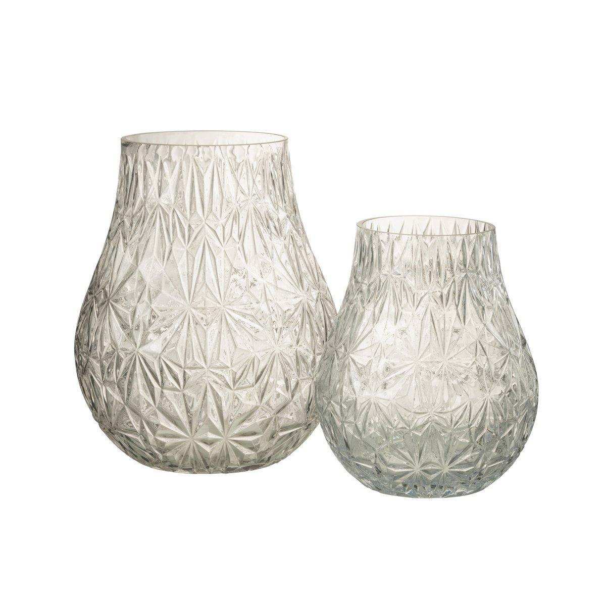 J-Line Vase Nox Cut - Glas - transparent - groß - HomeDesign Knaus