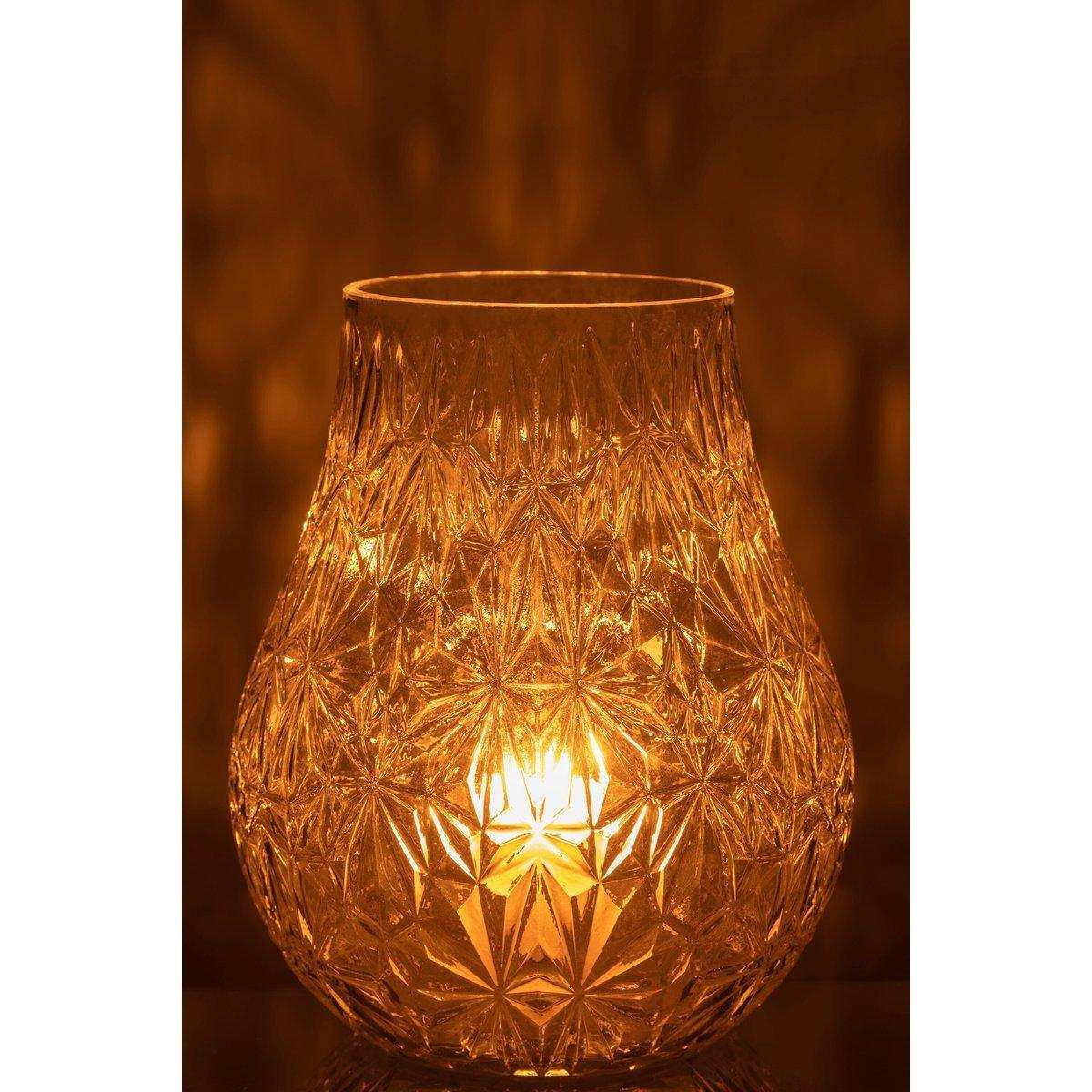 J-Line Vase Nox Cut - Glas - transparent - groß - HomeDesign Knaus
