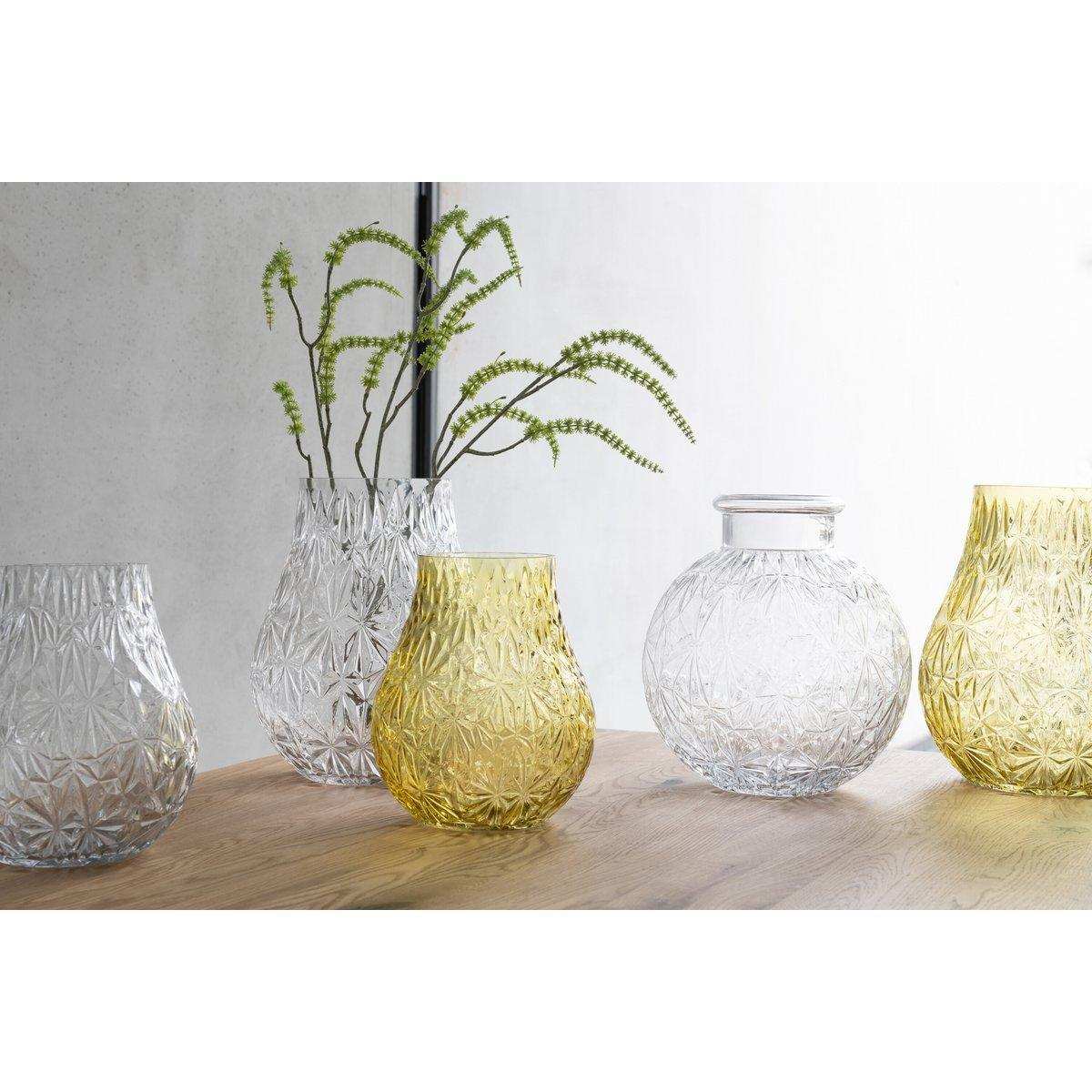 J-Line Vase Nox Cut - Glas - transparent - groß - HomeDesign Knaus