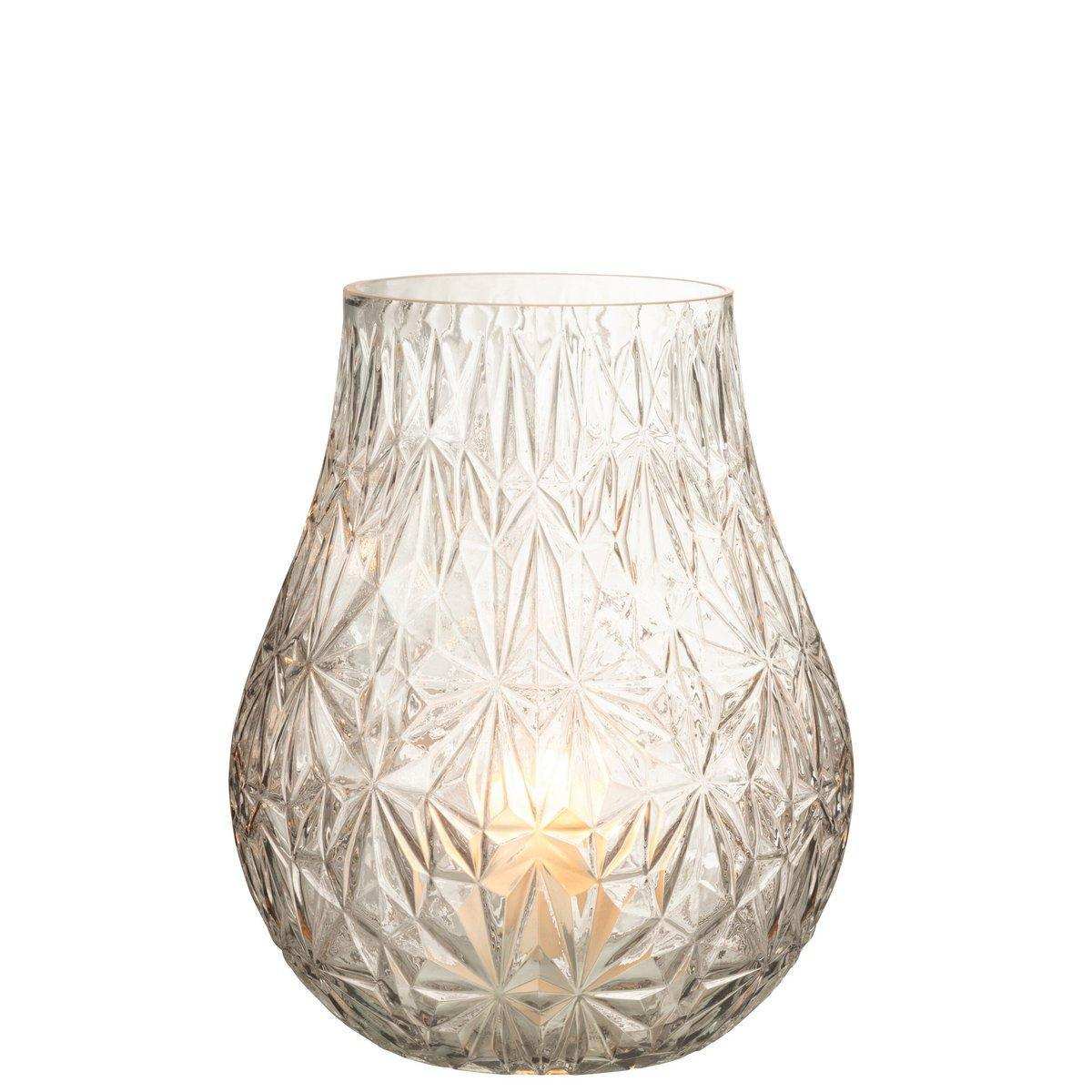 J-Line Vase Nox Cut - Glas - transparent - groß - HomeDesign Knaus