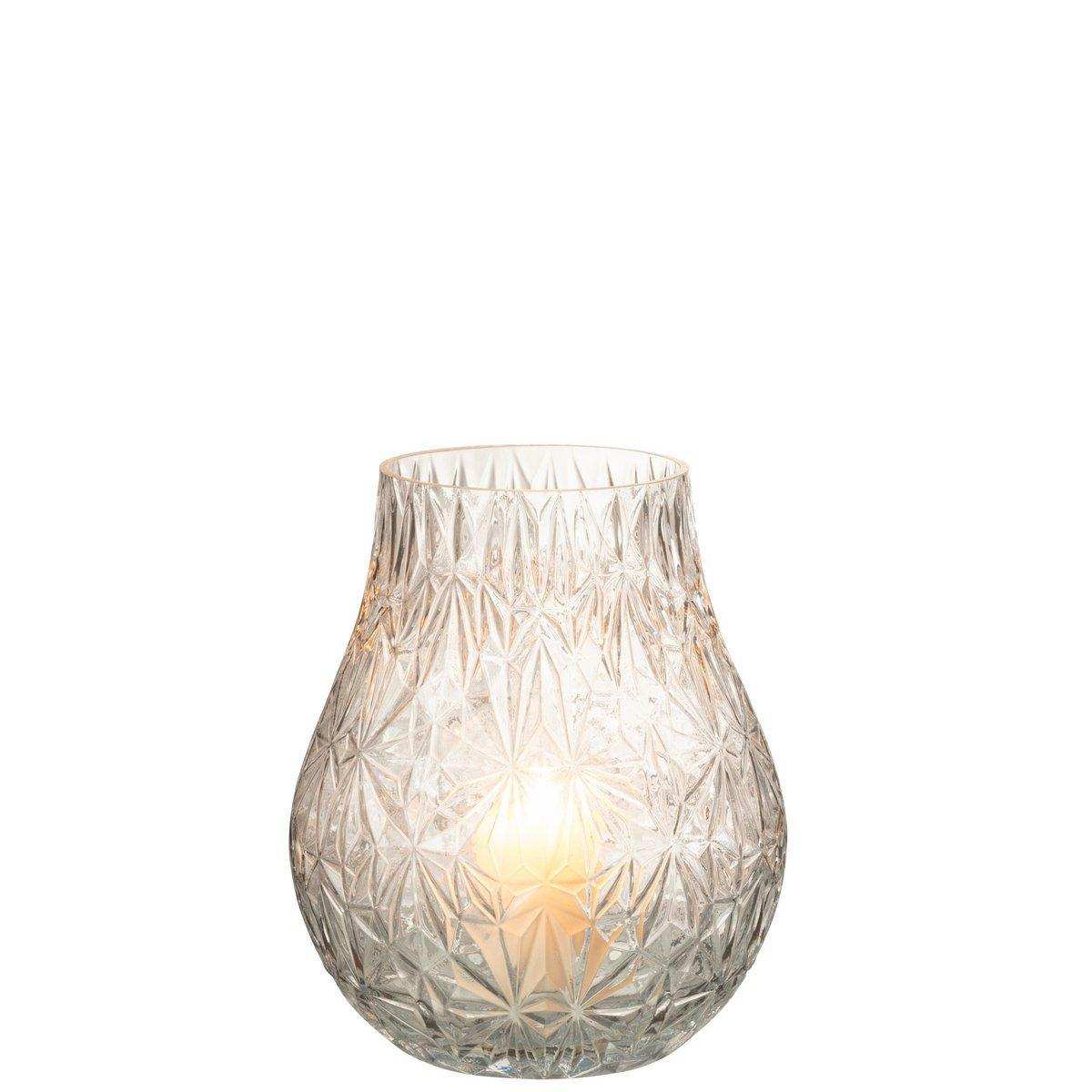 J-Line Vase Nox Cut - Glas - transparent - klein - HomeDesign Knaus