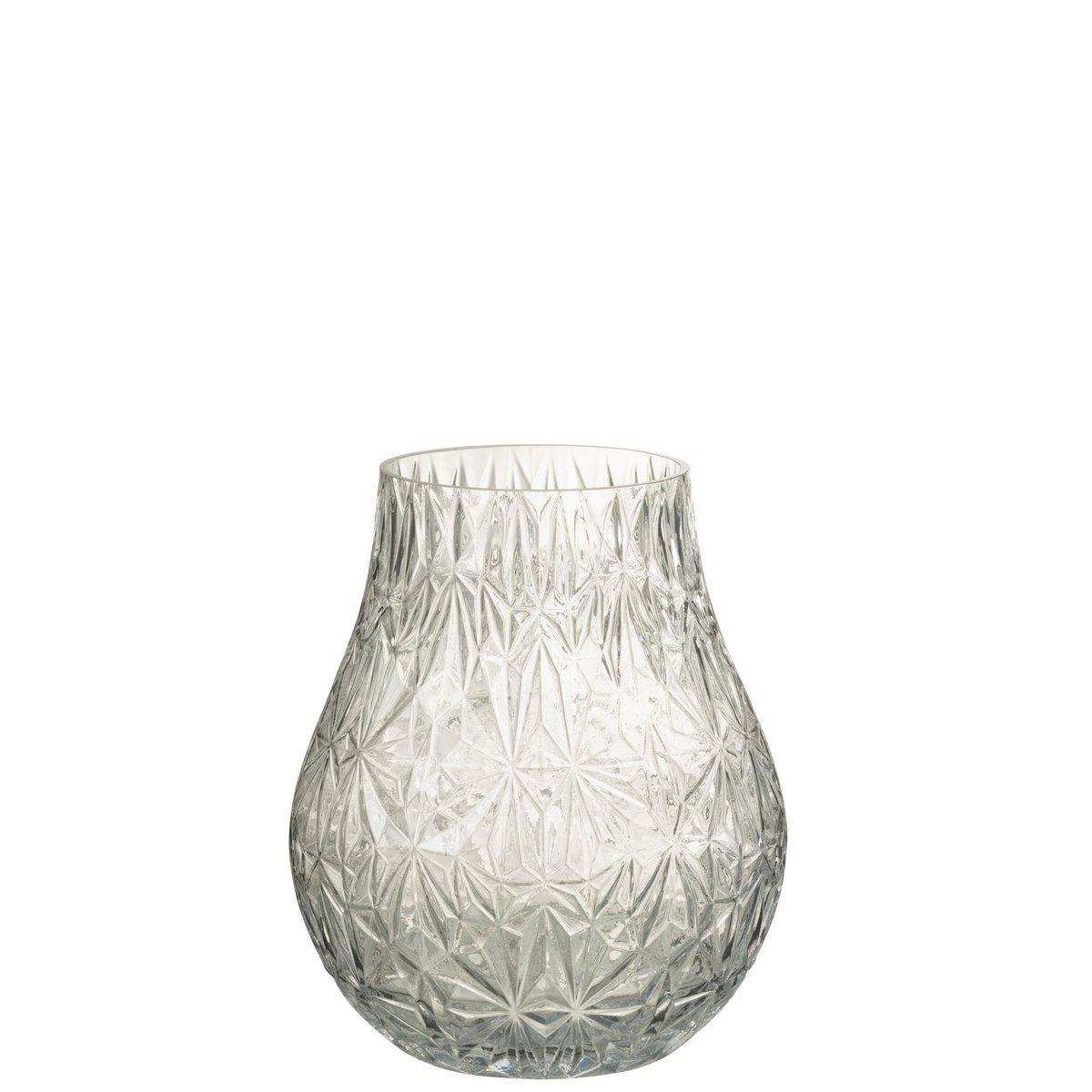 J-Line Vase Nox Cut - Glas - transparent - klein - HomeDesign Knaus