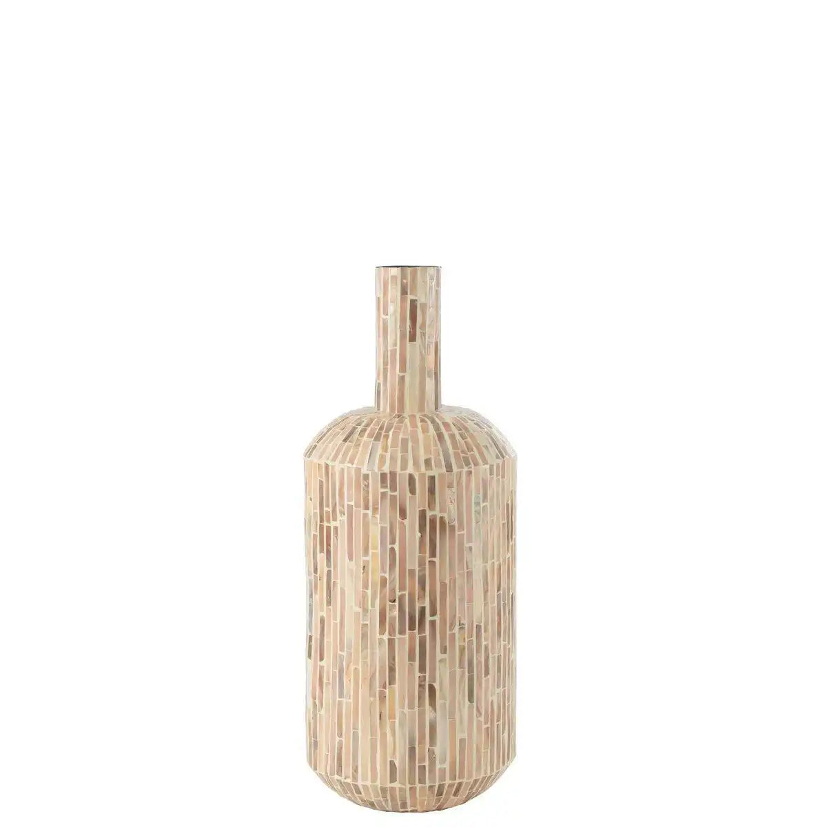 J-Line Vase Nuye Drop - Muscheln/Papier - Beige - HomeDesign Knaus