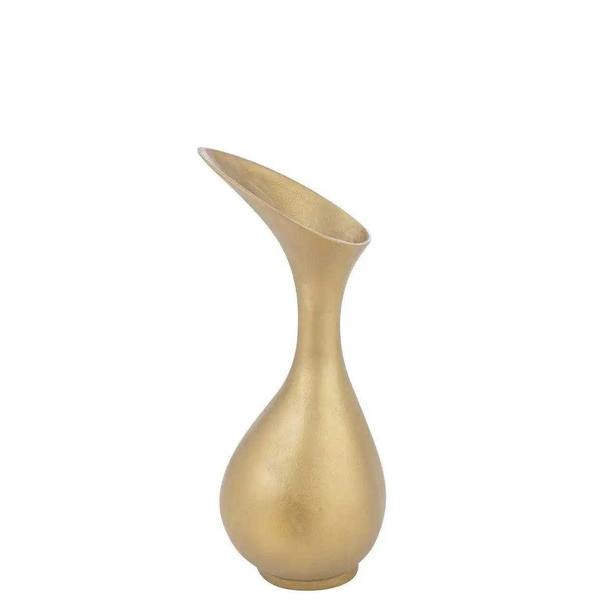 J-Line Vase Olivia – Aluminium/Metall – Gold – mittelgroß - HomeDesign Knaus