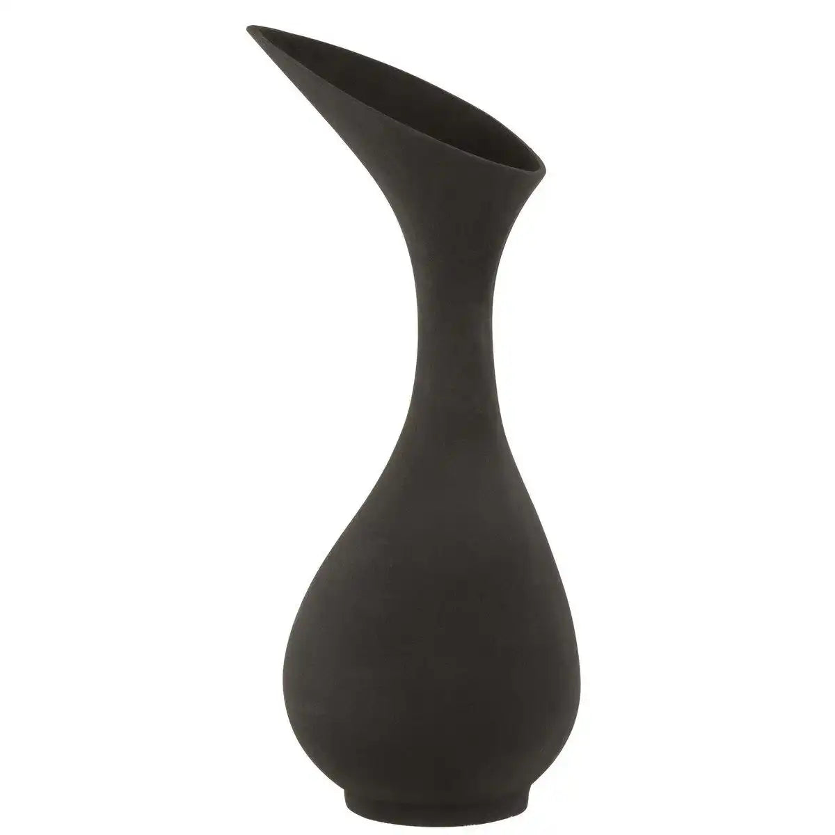 J-Line Vase Olivia Rough Aluminium Schwarz Large - HomeDesign Knaus