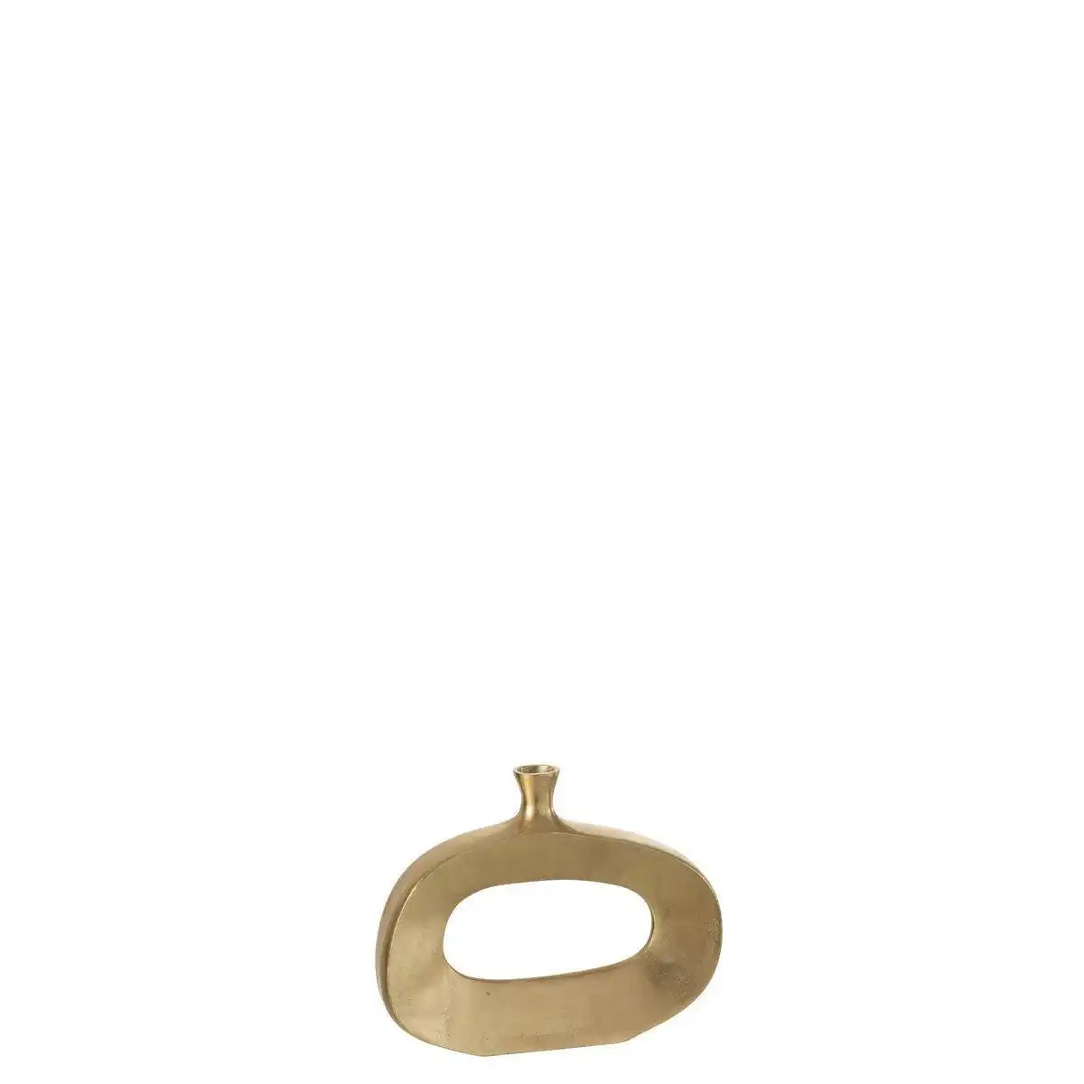 J-Line Vase Oval Aluminium Gold Klein – 23,00 cm hoch - HomeDesign Knaus