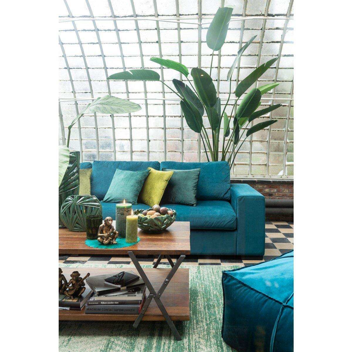 J-Line Vase Oval Tropical - Keramik - Grün - klein - HomeDesign Knaus