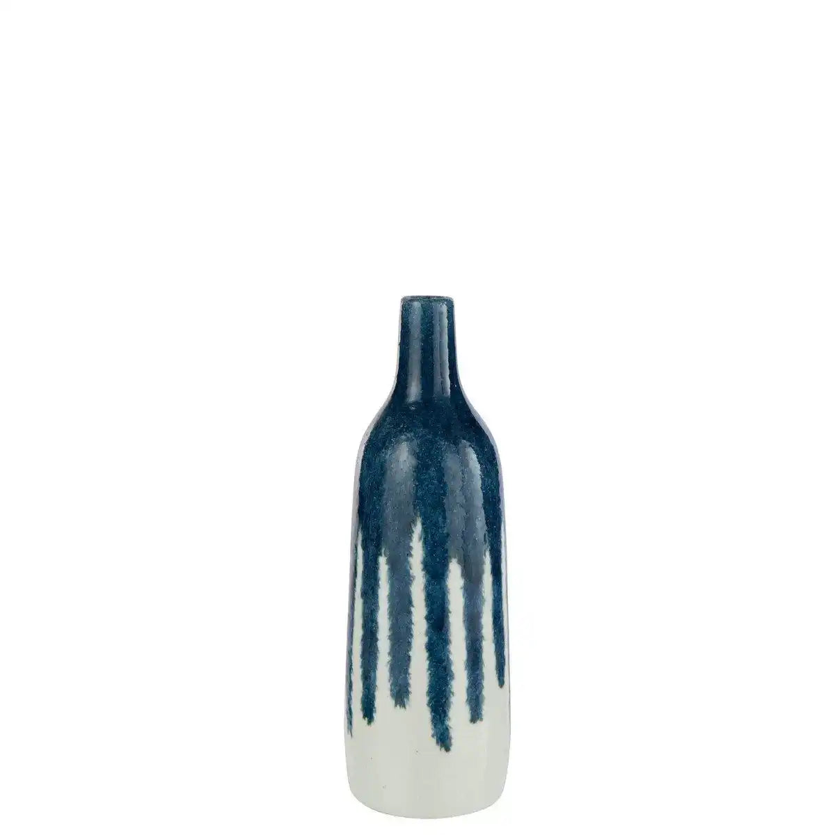 J-Line Vase Paint Keramik Weiß/Blau Klein - HomeDesign Knaus