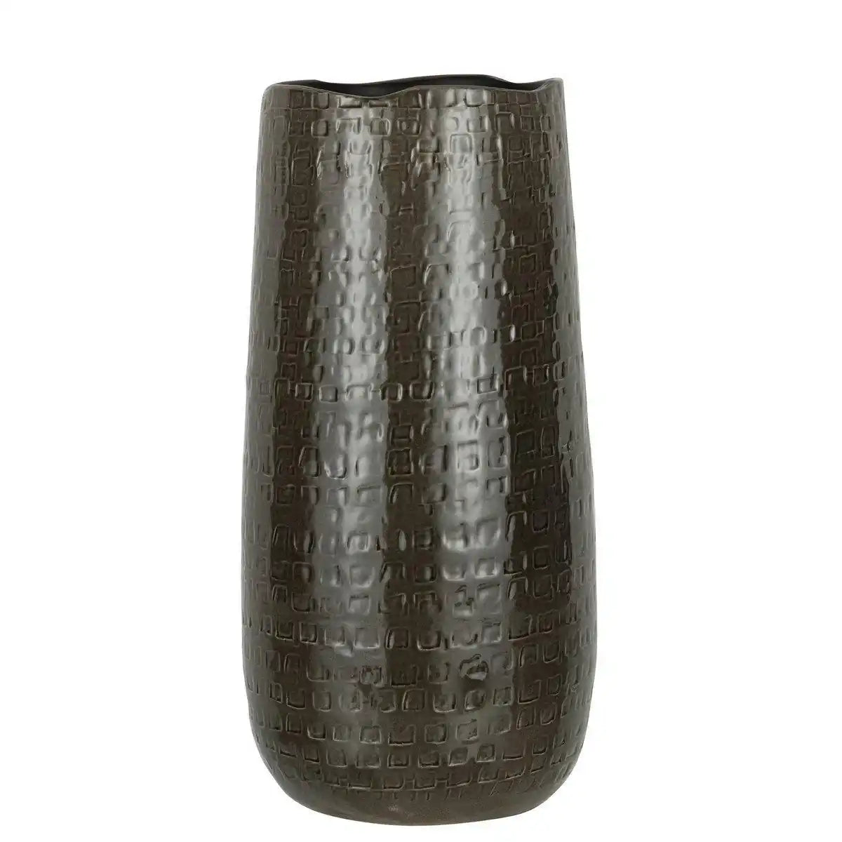 J-Line Vase Pattern - Keramik - Dunkelgrau - Groß - HomeDesign Knaus