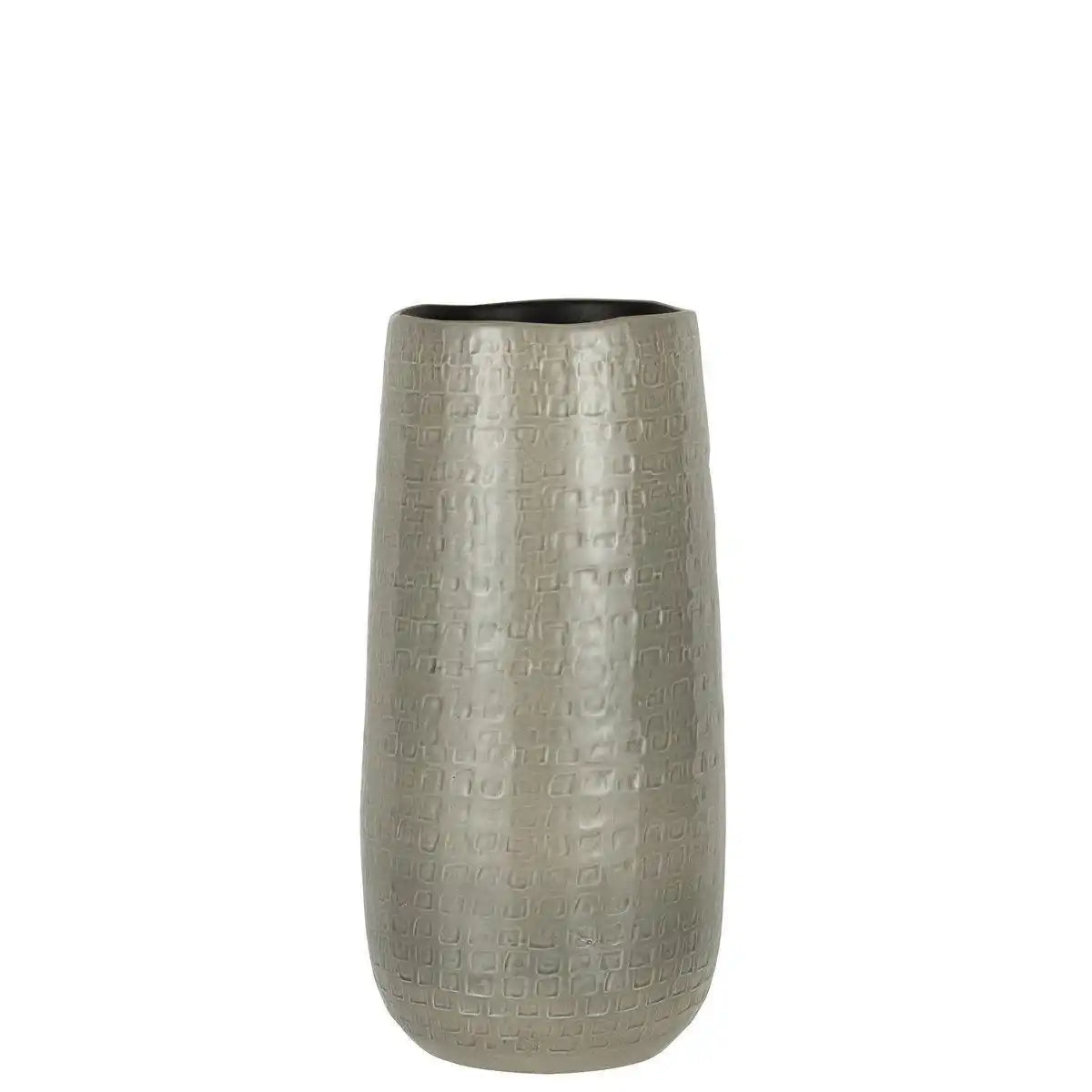 J-Line Vase Pattern - Keramik - Hellgrau - klein - HomeDesign Knaus
