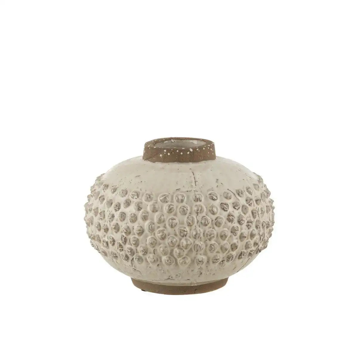 J-Line Vase Point Bound - Keramik - weiß/grau - groß - 24,00 cm hoch - HomeDesign Knaus
