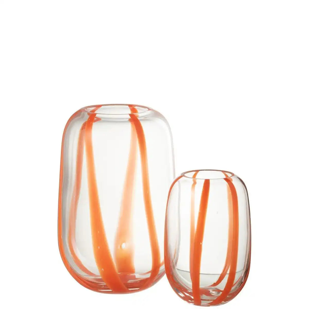 J-Line Vase Pop Art Lines Glas Orange Groß - HomeDesign Knaus