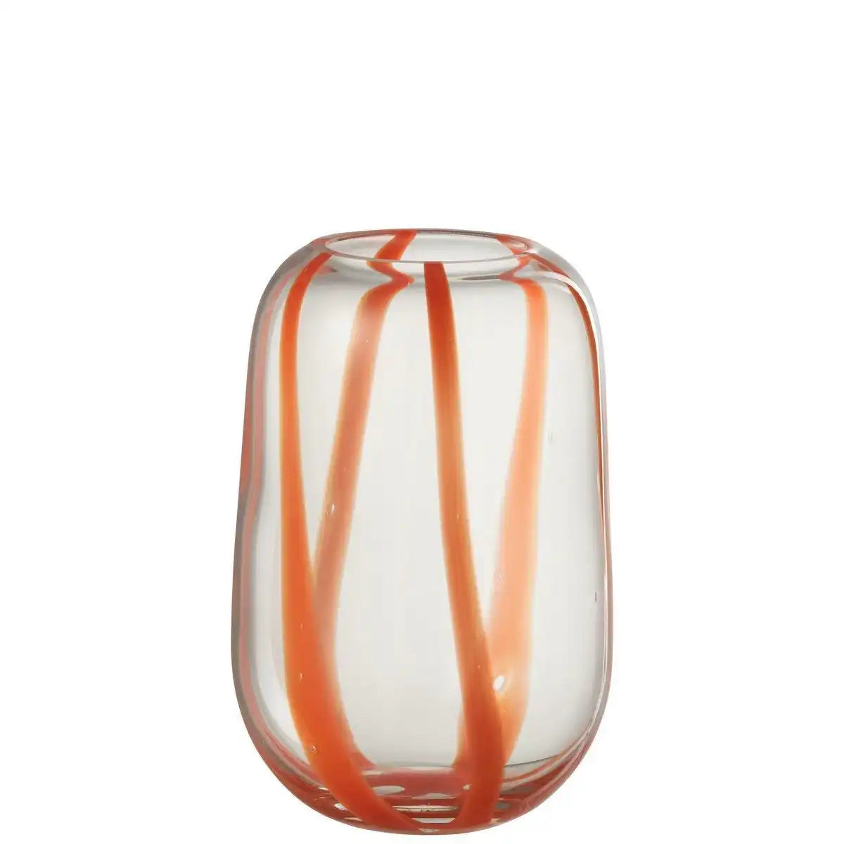 J-Line Vase Pop Art Lines Glas Orange Groß - HomeDesign Knaus