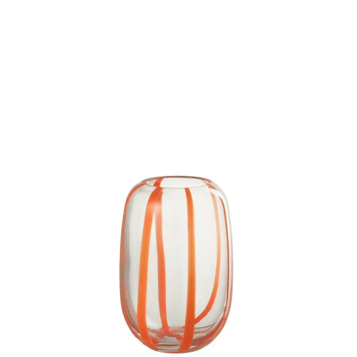 J-Line Vase Pop Art Lines Glas Orange Klein - HomeDesign Knaus