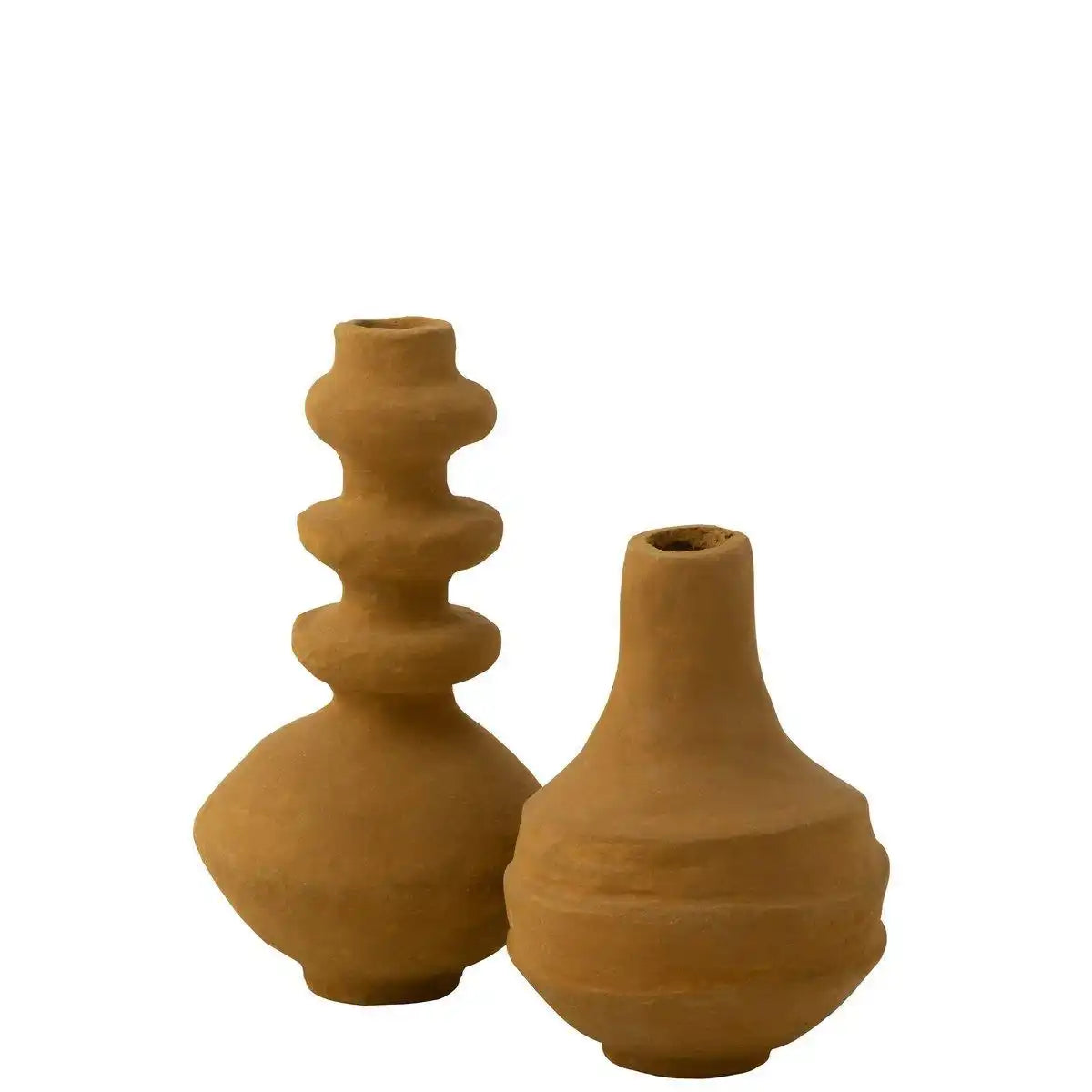 J-Line Vase Pot Triple - Pappmaché - Gelb - HomeDesign Knaus